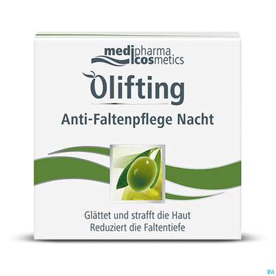 Sie sehen eine Packung Oliven Oel Dr.theiss Olifting Anti-falten Nachtpflege 50ml, Produktbild: 02 Oliven Oel Dr.theiss Olifting Anti-falten Nachtpflege 50ml, A-Nr.: 3445211 - 02