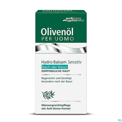 Sie sehen eine Packung Oliven Oel Dr.theiss Per Uomo Hydro Balsam Sensitiv 50ml, Produktbild: 03 Oliven Oel Dr.theiss Per Uomo Hydro Balsam Sensitiv 50ml, A-Nr.: 3698395 - 03