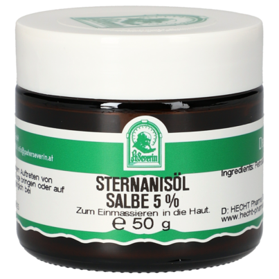 Sie sehen eine Packung STERNANISOEL SALBE 5% 50 G, Produktbild: 01 STERNANISOEL SALBE 5% 50 G, A-Nr.: 5340315 - 01