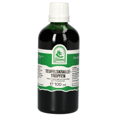Sie sehen eine Packung TEUFELSKRALLE TROPFEN 100 ML, Produktbild: 01 TEUFELSKRALLE TROPFEN 100 ML, A-Nr.: 4485052 - 01
