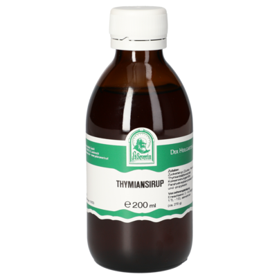 Sie sehen eine Packung THYMIAN SIRUP 200ML, Produktbild: 01 THYMIAN SIRUP 200ML, A-Nr.: 4394964 - 01