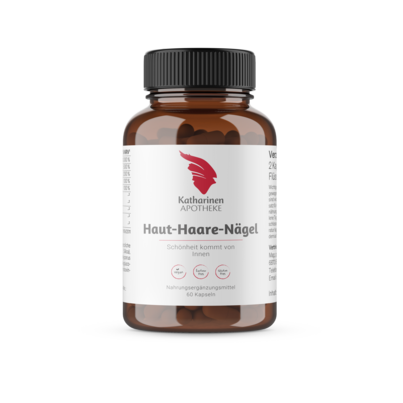 Sie sehen eine Packung Haut-Haare-Nägel 60 Kapseln, Produktbild: 01 Haut-Haare-Nägel 60 Kapseln, A-Nr.: 8027702 - 01