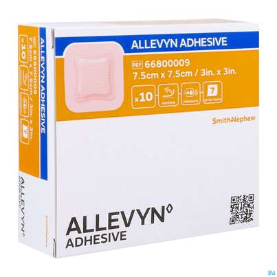 Sie sehen eine Packung Wundverband Allevyn/polyurethan Adhesive 7,5x 7,5cm -tam 10st, Produktbild: 06 Wundverband Allevyn/polyurethan Adhesive 7,5x 7,5cm -tam 10st, A-Nr.: 4736620 - 06