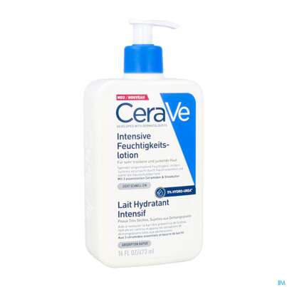 Sie sehen eine Packung Cerave Feuchtigkeitslotion Intensiv 473ml, Produktbild: 02 Cerave Feuchtigkeitslotion Intensiv 473ml, A-Nr.: 5931476 - 02
