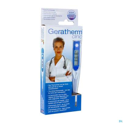 Sie sehen eine Packung Thermometer-fieber Digital Geratherm Clinic 1st, Produktbild: 02 Thermometer-fieber Digital Geratherm Clinic 1st, A-Nr.: 3253718 - 02