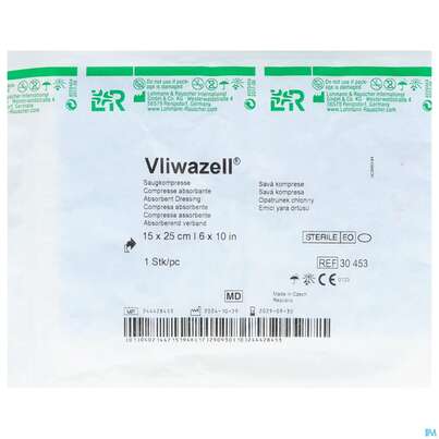 Vliwazell Saugkompresse Steril 15x 25cm 1st, A-Nr.: 3707579 - 02