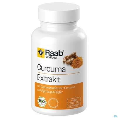 Sie sehen eine Packung Curcuma Kapseln/forte Bio -raab 90st, Produktbild: 01 Curcuma Kapseln/forte Bio -raab 90st, A-Nr.: 5207645 - 01