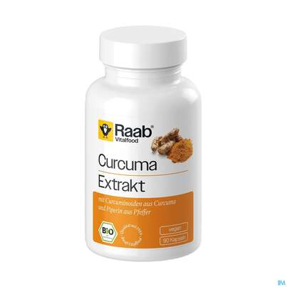 Sie sehen eine Packung Curcuma Kapseln/forte Bio -raab 90st, Produktbild: 02 Curcuma Kapseln/forte Bio -raab 90st, A-Nr.: 5207645 - 02