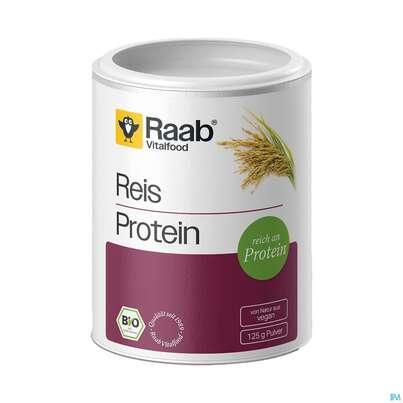 Sie sehen eine Packung Raab Bio Reis Protein Pulver 125g, Produktbild: 02 Raab Bio Reis Protein Pulver 125g, A-Nr.: 4366399 - 02