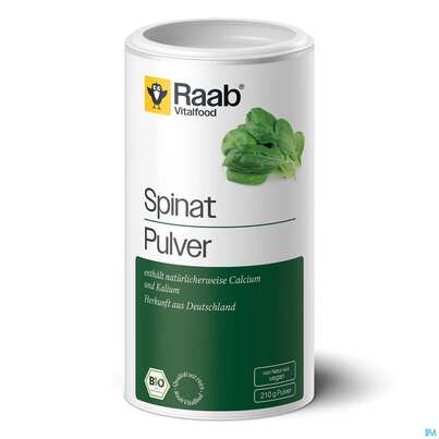 Sie sehen eine Packung Raab Bio Spinat Pulver 210g, Produktbild: 01 Raab Bio Spinat Pulver 210g, A-Nr.: 4531645 - 01