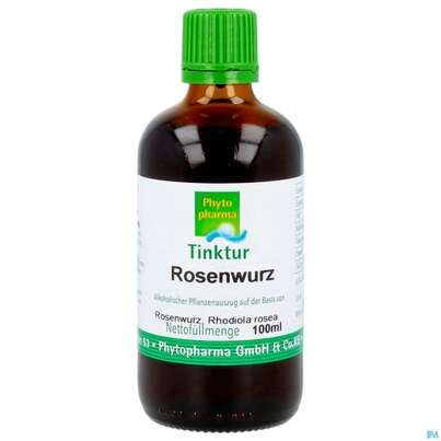 Sie sehen eine Packung Rosenwurz Tinktur Phytopharma 100ml, Produktbild: 03 Rosenwurz Tinktur Phytopharma 100ml, A-Nr.: 4434965 - 03