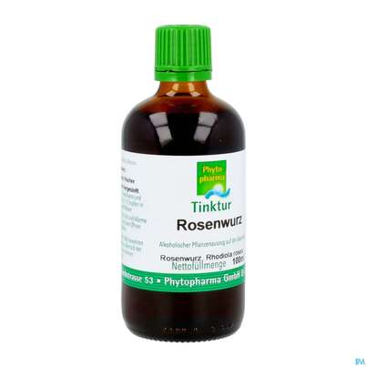 Sie sehen eine Packung Rosenwurz Tinktur Phytopharma 100ml, Produktbild: 06 Rosenwurz Tinktur Phytopharma 100ml, A-Nr.: 4434965 - 06