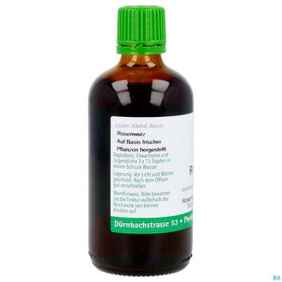 Sie sehen eine Packung Rosenwurz Tinktur Phytopharma 100ml, Produktbild: 09 Rosenwurz Tinktur Phytopharma 100ml, A-Nr.: 4434965 - 09