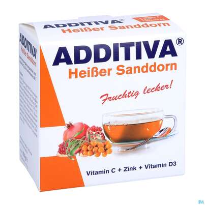 Sie sehen eine Packung Additiva Pulver Heisser Sanddorn Granatapfel 10st, Produktbild: 03 Additiva Pulver Heisser Sanddorn Granatapfel 10st, A-Nr.: 5810146 - 03