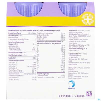 Sie sehen eine Packung Fortimel/jucy Plus Fluessig 200ml Birne Holunder 4st, Produktbild: 03 Fortimel/jucy Plus Fluessig 200ml Birne Holunder 4st, A-Nr.: 5808528 - 03