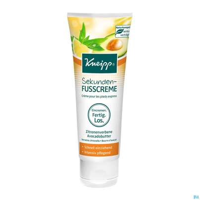 Fuss Creme Kneipp Sekunden Zitronenverbene Avocadobutter 75ml, A-Nr.: 4837545 - 01