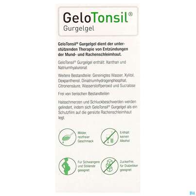 Sie sehen eine Packung Gelotonsil Gurgelgel 200ml, Produktbild: 06 Gelotonsil Gurgelgel 200ml, A-Nr.: 5911255 - 06
