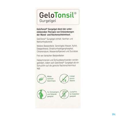 Sie sehen eine Packung Gelotonsil Gurgelgel 200ml, Produktbild: 08 Gelotonsil Gurgelgel 200ml, A-Nr.: 5911255 - 08