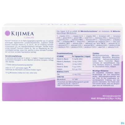 Sie sehen eine Packung Kijimea Kapseln Floracare 56st, Produktbild: 04 Kijimea Kapseln Floracare 56st, A-Nr.: 5869375 - 04