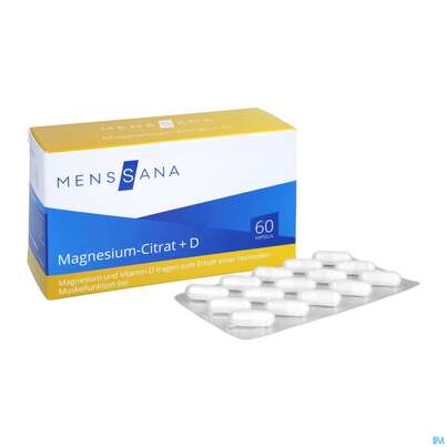 Magnesium Citrat +d Kapseln Menssana 60st, A-Nr.: 4358566 - 04