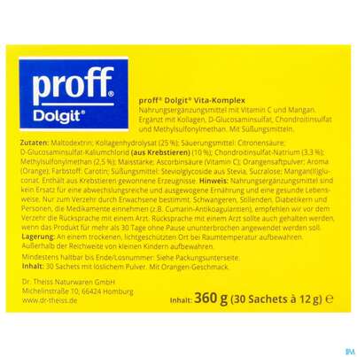 Sie sehen eine Packung Proff Dolgit Vita-komplex 12g 30st, Produktbild: 05 Proff Dolgit Vita-komplex 12g 30st, A-Nr.: 5876406 - 05