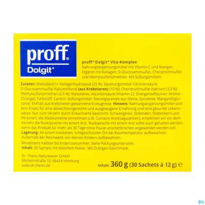 Sie sehen eine Packung Proff Dolgit Vita-komplex 12g 30st, Produktbild: 05 Proff Dolgit Vita-komplex 12g 30st, A-Nr.: 5876406 - 05