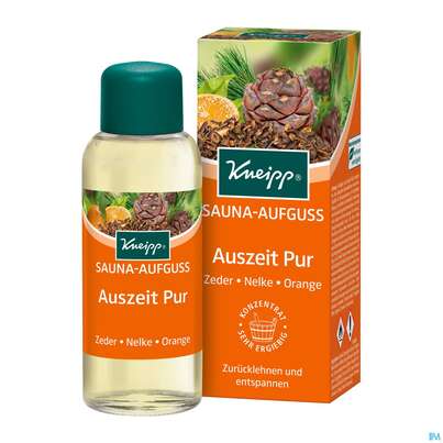 Sie sehen eine Packung Sauna-aufguss Kneipp Auszeit Pur 100ml, Produktbild: 01 Sauna-aufguss Kneipp Auszeit Pur 100ml, A-Nr.: 3382982 - 01