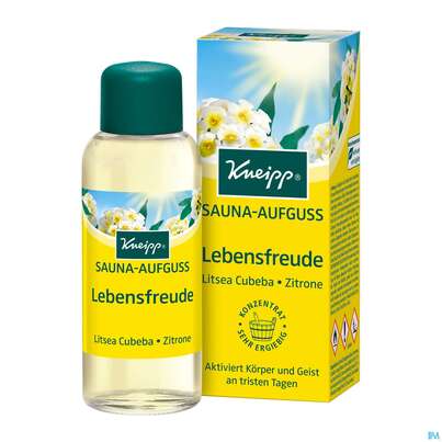Sie sehen eine Packung Sauna-aufguss Kneipp Lebensfreude 100ml, Produktbild: 01 Sauna-aufguss Kneipp Lebensfreude 100ml, A-Nr.: 4138066 - 01