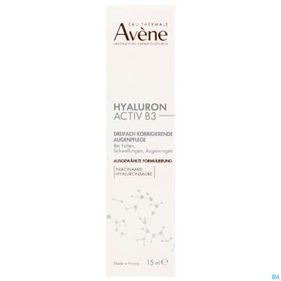 Sie sehen eine Packung Avene Hyaluron Activ B3 Augencreme 15ml, Produktbild: 02 Avene Hyaluron Activ B3 Augencreme 15ml, A-Nr.: 5693410 - 02