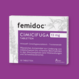 Sie sehen eine Packung femidoc CIMICIFUGA 13 mg Filmtabletten, Produktbild: 02 femidoc CIMICIFUGA 13 mg Filmtabletten, A-Nr.: 5533787 - 02