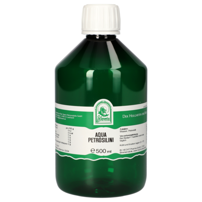 Sie sehen eine Packung AQUA PETROSILINI 500 ML, Produktbild: 01 AQUA PETROSILINI 500 ML, A-Nr.: 5061549 - 01