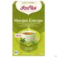 Sie sehen eine Packung Yogi Tea Bio Morgen Energie 35,7g 17st, Produktbild: 02 Yogi Tea Bio Morgen Energie 35,7g 17st, A-Nr.: 5879379 - 02