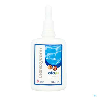 Sie sehen eine Packung Veterinaerprodukte Clorexyderm Oto Piu 150ml, Produktbild: 11 Veterinaerprodukte Clorexyderm Oto Piu 150ml, A-Nr.: 4840458 - 11