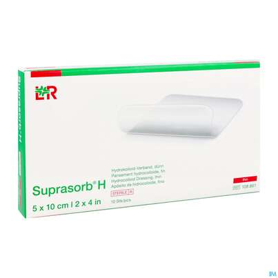 Suprasorb H Hydrokolloid-verband Duenn 5x10cm 10st, A-Nr.: 5095100 - 02