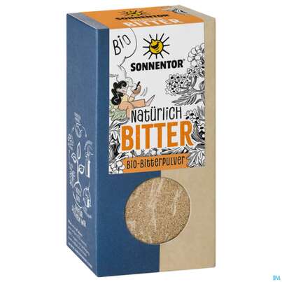 Sie sehen eine Packung Sonnentor Bio Natuerlich Bitter Bitterpulver 01286 60g, Produktbild: 01 Sonnentor Bio Natuerlich Bitter Bitterpulver 01286 60g, A-Nr.: 5946354 - 01