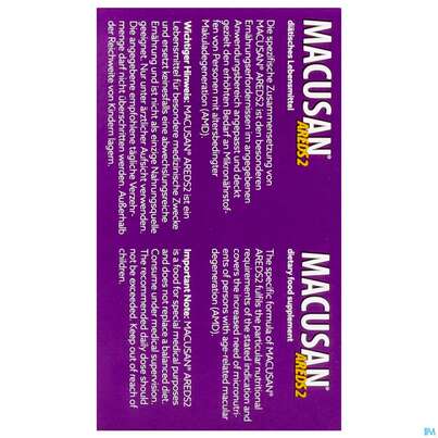 Sie sehen eine Packung Macusan Kapseln Areds2 180st, Produktbild: 06 Macusan Kapseln Areds2 180st, A-Nr.: 5916637 - 06