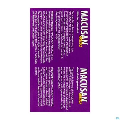 Sie sehen eine Packung Macusan Kapseln Areds2 180st, Produktbild: 05 Macusan Kapseln Areds2 180st, A-Nr.: 5916637 - 05