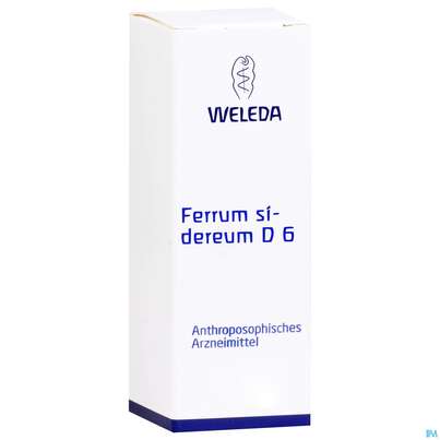 Sie sehen eine Packung Ferrum Sidereum -weleda Trituration D 6 20g, Produktbild: 03 Ferrum Sidereum -weleda Trituration D 6 20g, A-Nr.: 0651335 - 03