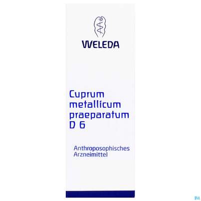 Sie sehen eine Packung Cuprum Metallicum Praep -weleda Trituration D 6 20g, Produktbild: 02 Cuprum Metallicum Praep -weleda Trituration D 6 20g, A-Nr.: 1470073 - 02