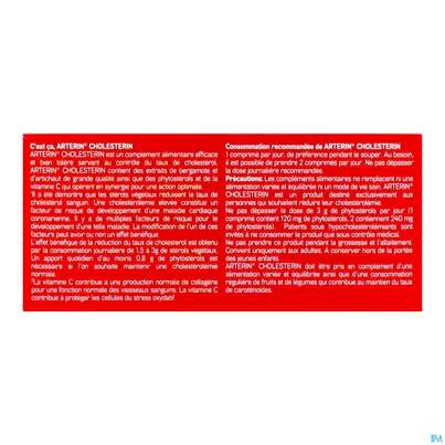 Sie sehen eine Packung Arterin Tabl Cholesterin Bergamotte/pflanzlich 50000 90st, Produktbild: 08 Arterin Tabl Cholesterin Bergamotte/pflanzlich 50000 90st, A-Nr.: 5803057 - 08