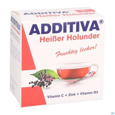 Sie sehen eine Packung Additiva Pulver Heisser Holunder 10012 10st, Produktbild: 02 Additiva Pulver Heisser Holunder 10012 10st, A-Nr.: 5810100 - 02