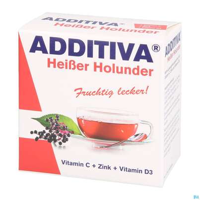 Sie sehen eine Packung Additiva Pulver Heisser Holunder 10012 10st, Produktbild: 03 Additiva Pulver Heisser Holunder 10012 10st, A-Nr.: 5810100 - 03