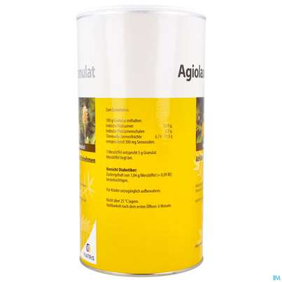 Sie sehen eine Packung Agiolax Granulat 1000g, Produktbild: 04 Agiolax Granulat 1000g, A-Nr.: 0001198 - 04