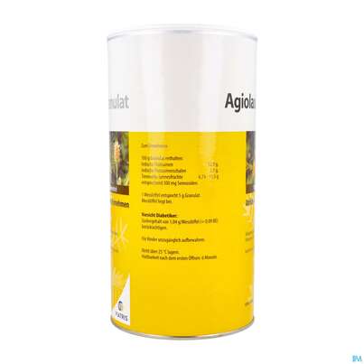Sie sehen eine Packung Agiolax Granulat 1000g, Produktbild: 05 Agiolax Granulat 1000g, A-Nr.: 0001198 - 05