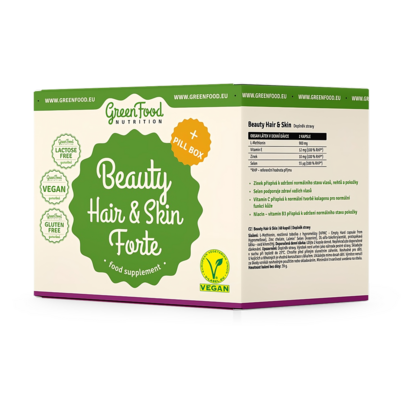GreenFood Nutrition Beauty Hair &amp; Skin Forte + Pillbox, A-Nr.: 5635039 - 01