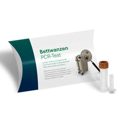 Sie sehen eine Packung Bettwanzen PCR-Test für Zuhause, Produktbild: 01 Bettwanzen PCR-Test für Zuhause, A-Nr.: 6010927 - 01