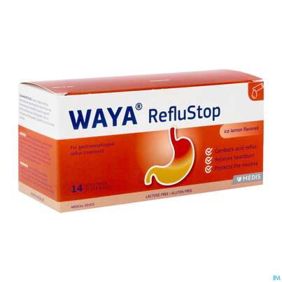 Sie sehen eine Packung Waya Stopreflux Orale Suspension Zum Direkten Gebrauch 14st, Produktbild: 02 Waya Stopreflux Orale Suspension Zum Direkten Gebrauch 14st, A-Nr.: 5608108 - 02