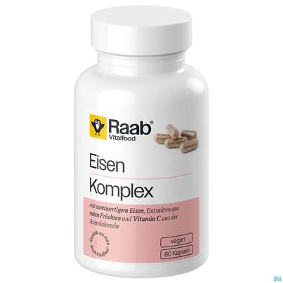 Sie sehen eine Packung Eisen Komplex Kapseln Raab 80st, Produktbild: 02 Eisen Komplex Kapseln Raab 80st, A-Nr.: 5871113 - 02