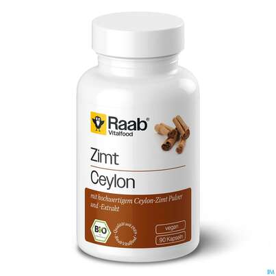 Sie sehen eine Packung Zimt Kapseln Bio Raab 90st, Produktbild: 01 Zimt Kapseln Bio Raab 90st, A-Nr.: 5871857 - 01