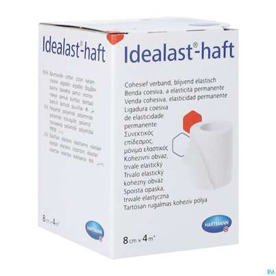Elastische Binden Idealast/haft Kohaesiv Weiss 4mx 8cm 1st, A-Nr.: 1457517 - 03